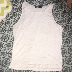 Brandy Melville White Crop Top (size small)